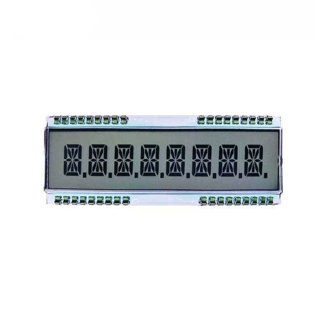 5.0V TN LCD Screen 8 Digit 14 Segment Display Transparent Glass Panel 70x25mm Monochrome PIN Interface From China