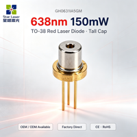 Diodes laser de précision haute puissance rouges SHARP 638 nm, pack LD, 150 mW, pour alignement et positionnement industriels, directement de l'usine