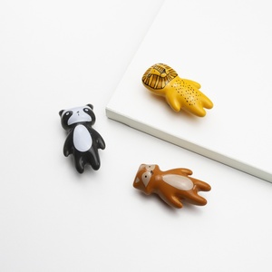 Poignée en céramique de dessin animé coloré avec vis mignon Animal Panda Koala ours Lion tirer bouton décor armoire tiroir - Product Image 3