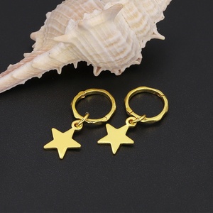 Pendientes Colgantes JXX Fashion con Baño de Oro 24K y Patrón Geométrico, Pendientes Religiosos de Cobre para Mujer, Hechos Principalmente de Latón, Diseño Único - Product Image 2