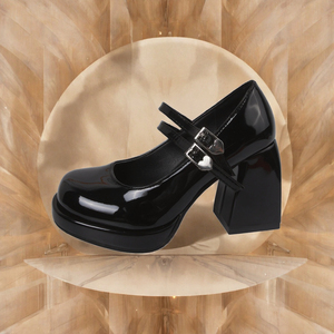 Chaussures de mariée blanches à talons hauts pour femmes, style Mary Jane, <span class=keywords><strong>plateforme</strong></span> imperméable avec <span class=keywords><strong>talon</strong></span> épais, chaussures de demoiselle d'honneur élégantes - Product Image 3