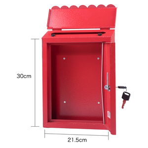 Buzón de Correo Metálico con Cerradura Hubuy, Buzón de Pared Resistente a la Oxidación, Buzón con Cerradura para Cartas, Buzón de Sugestiones para Hogar, <span class=keywords><strong>Oficina</strong></span>, Puerta Exterior - Product Image 3