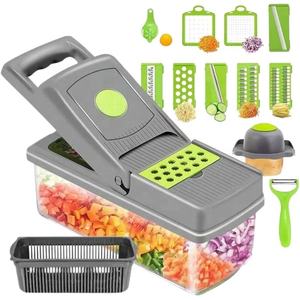 เครื่องหั่นผักอเนกประสงค์แบบมือถือ15อิน1เครื่องหั่นหัวหอมเครื่องปอกมันฝรั่งเครื่องหั่นผลไม้เครื่องหั่น<span class=keywords><strong>ผัก</strong></span> - Product Image 1