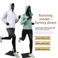 Maniquíes de Exhibición de Cuerpo Completo para Ropa Deportiva, Masculinos y Femeninos, Material FRP, para Adultos, para Exhibición en Vitrinas