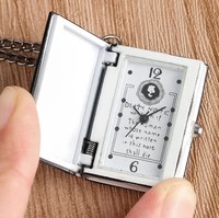 Montre de poche en quartz Death Note, petite taille, forme de livre noir, pendentif collier, cadeaux d'anniversaire pour hommes, femmes et enfants