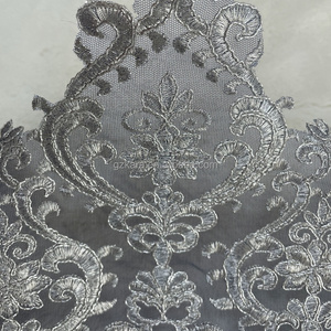 Venta al por mayor, bordado decorativo, cinta <span class=keywords><strong>de</strong></span> encaje para boda, borde <span class=keywords><strong>de</strong></span> encaje bordado blanco azul <span class=keywords><strong>Amazon</strong></span> - Product Image 4