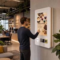 Distributeur automatique de capsules de café mural de 32 pouces, écran tactile 8 sélections, paiement MDB pour 80 pièces, pour thé et petits articles