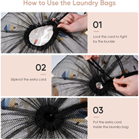 Sac à linge en grande maille lavable en machine Sacs à linge en maille robuste Panier à linge verrouillable avec cordon de serrage
