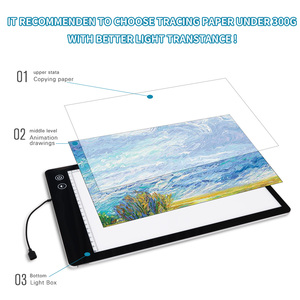 Nouveau dessin d'<span class=keywords><strong>animation</strong></span> <span class=keywords><strong>2D</strong></span> planche à copier tampon lumineux A3 LED traçage planche à dessin étudiant croquis tapis de traçage tampon de lumière Rechargeable - Product Image 3