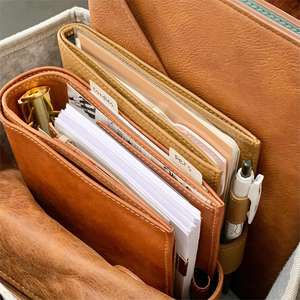 Discos ocultos, diario de cuero, planificador punteado, agendas de lujo 2024, servicio de impresión de cuero PU A5 de negocios, Guangzhou personalizado - Product Image 5