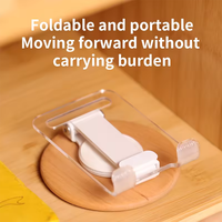 Support de support de téléphone portable en acrylique de bureau Portable base en bois support de téléphone portable en acrylique support de support de tablette pliable pour bureau