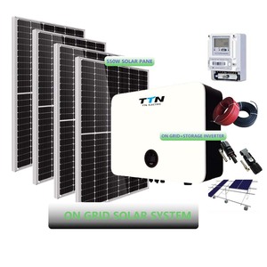 แผงโซลาร์เซลล์ 550w 3KW 5kw10kw ระบบพลังงานแสงอาทิตย์แบบติดตั้งบนหลังคา MPPT พร้อมแบตเตอรี่ลิเธียมสำหรับบ้าน - Product Image 1