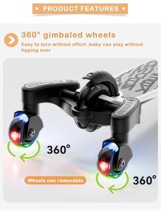 Patinete Plegable para Niños con Ruedas Grandes de PU Silenciosas, Patinete Ligero con Luces Magnéticas para Jugar al Aire Libre - Product Image 2