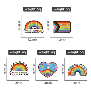 Arcobaleno colorato soggiorno orgoglioso spilla smalto essere <span class=keywords><strong>gentile</strong></span> con tutti i tipi spilla distintivo gioielli accessori regalo per gli amici all'ingrosso - Product Image 6