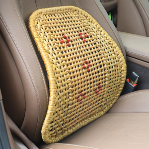 Hand-Woven Ice Silk Lumbar Cushion Breathable Massage <b>Backrest</b> For Car Seat Summer Use - Product Image 4