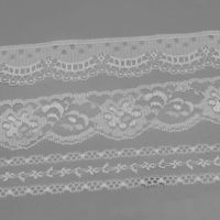 Fabricant de dentelle en nylon raschel florale pour lingerie, vêtements de mariée et bordures de chemisiers