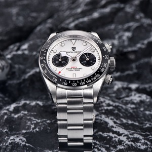 Montre à quartz de luxe pour homme BB Panda PD-1813, chronographe sport, acier inoxydable, verre saphir, 5BAR - Product Image 6