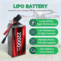 Batterie LiPo pour drone, 4S 6S 22000mAh, 8S 12S 14S 15S 16S 64000mAh, 22.2V, batterie LiPo pour drone FPV, personnalisée