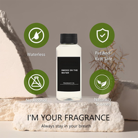 Diffuseur de parfum de table de qualité hôtelière Smoke Water French 120 ml, huile parfumée pour diffuseurs de parfum - Cristal ultrasonique sans eau