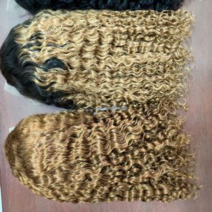 Perruques Courtes Bouclées Ondulées Effet Vague d'Eau en Cheveux Humains, Vente en Gros, Cheveux Brésiliens Vierges Ondulés Bouclés, HD Transparent pour Perruques Frontales pour Femmes - Product Image 3