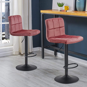 Tabourets <span class=keywords><strong>de</strong></span> bar Chaises <span class=keywords><strong>de</strong></span> bar <span class=keywords><strong>Tabouret</strong></span> pivotant réglable en hauteur avec dossier Tabourets <span class=keywords><strong>de</strong></span> <span class=keywords><strong>comptoir</strong></span> <span class=keywords><strong>de</strong></span> <span class=keywords><strong>cuisine</strong></span> en cuir velours/PU Ensemble <span class=keywords><strong>de</strong></span> chaises <span class=keywords><strong>de</strong></span> salle à manger - Product Image 3