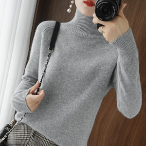 Suéter de Cuello Alto para Mujer, Otoño Invierno 2023, Grueso y Cálido, Moda Coreana, Prendas de Punto, Pullovers de Manga Larga, Tops Básicos de Punto - Product Image 1