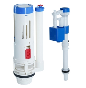 Kit de réparation pour toilettes à double chasse avec vanne de remplissage inférieure réglable et ensemble de colonne d'économie d'eau haute performance - Product Image 1