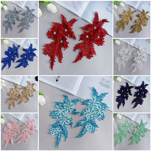 Design roman personnalisé strass paillettes broderie dentelle Abaya Applique perlé Patch pour Hijab vêtements accessoires - Product Image 1