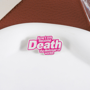 Pin de Esmalte de Metal con la Frase 'Ahora Soy la Muerte, el Destructor de los Mundos', Broche Personalizado con Citas de Oppenheimer, Insignia para Bolsos y Solapa, Joyería, Regalo - Product Image 2