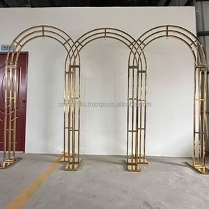 SMOOTH Backdrop Frame Stand Gold Stainless Steel <b>Arch</b> Set High Quality Metal Backdrop for <b>Wedding</b> Events Party Back Decoration - Product Image 4