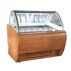 Refrigerador expositor de helado italiano con puerta de cristal, de 2 puertas, de una sola temperatura, para conos de helado - Product Image 4