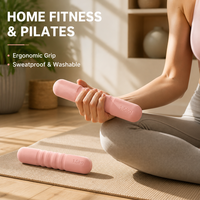 Haltères en fonte écologiques antidérapants en silicone à poids fixe pour Pilates et fitness à domicile, couleur personnalisable