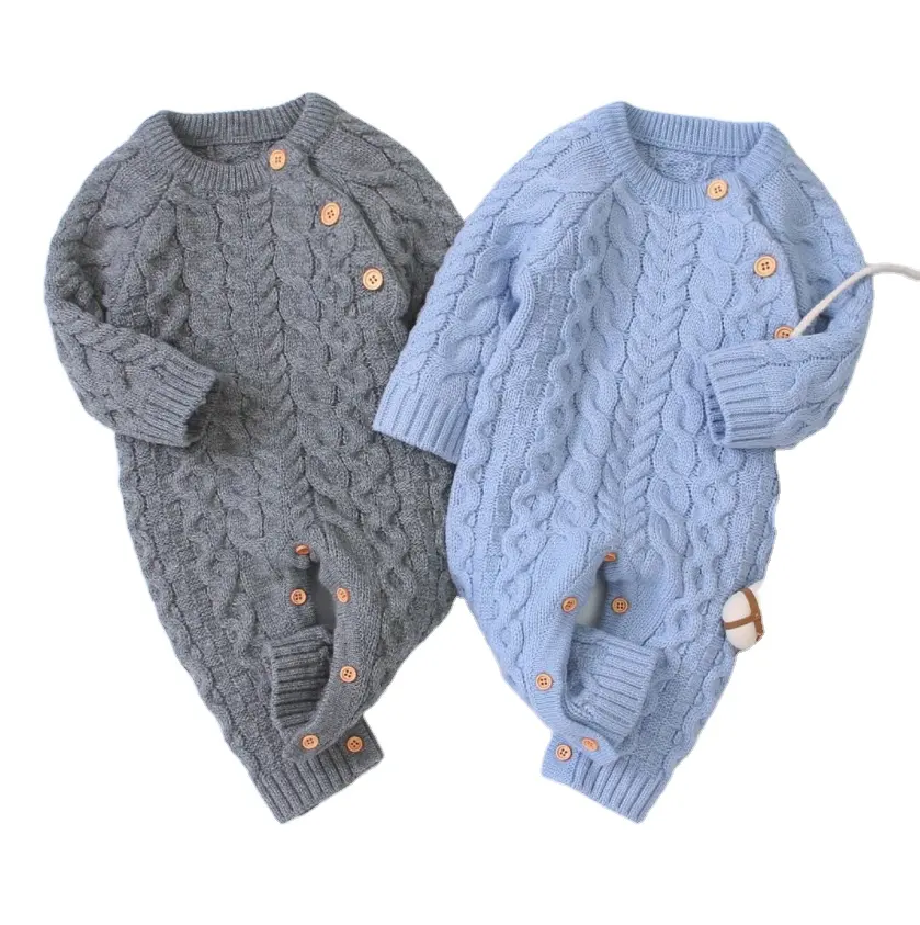 Knitted Baby Clothes Long Sleeve Newborn Baby Romper Winter Spring Baby Girl Romper Infant Jumpsuit Boy Romper Toddler Sweater