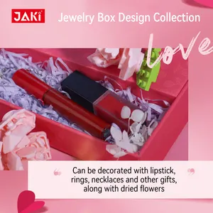 JAKI DIY mainan bata bongkar pasang untuk anak-anak, set mainan blok bangun kartun beruang merah muda kecil Hari Valentine Wanita