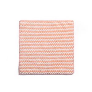 Paño de cocina de coral cationico de 25x25cm, rectangular, con rayas, para limpiar ollas y sartenes - Product Image 2
