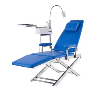 Cheap Price Dental Portable Chair Unit Mobile Folding Chair With Portable Wall Mounted Turbine Unit For Dental Clinic