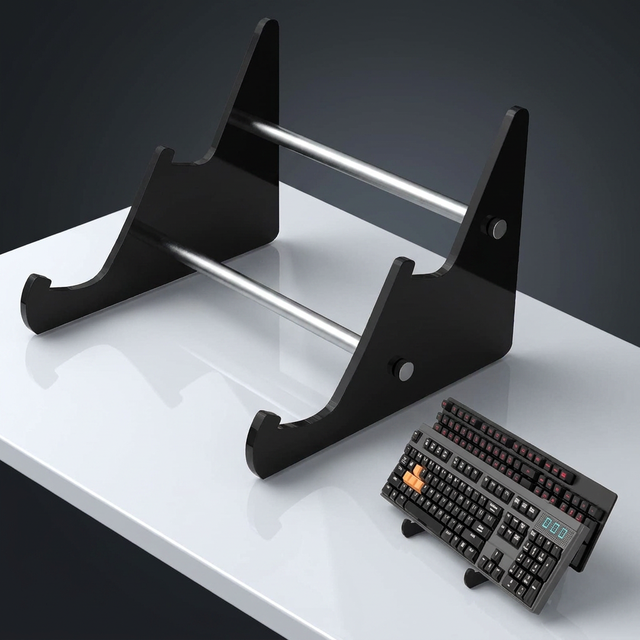 New 2-Layer Acrylic Keyboard Detachable Display Holder PC Tablet Showing Stand Storage Shelf for Study Sample Room Exhibition