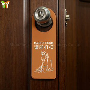 YY Do Not Disturb <strong>Door</strong> Hanger PU Leather <strong>Door</strong> <strong>Knob</strong> Hanger Home Hotel Reusable <strong>Door</strong> Hangers Do-Not-Disturb Signs for Hotels - Product Image 2