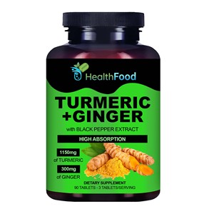 Tabletas de Cúrcuma con Extracto de Jengibre, MOQ Bajo, Apoya la Salud de las Articulaciones, Tabletas de Jengibre para el Confort - Product Image 1