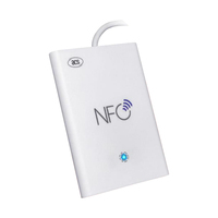 Lector de tarjetas resistente al agua NFC, lector de tarjetas ISO15693, USB 13,56 MHz, lector RFID con soporte, opcional, para el envío a través de la red