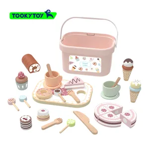 Children's Afternoon Tea Simulation Pastry Cutting Happy Birthday Gift Household Kitchen Toys Afternoon Tea Set