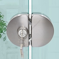 Serrure de porte coulissante en verre sans cadre Deve China, en acier inoxydable, avec clé, pour bureau