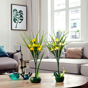 Foglie <span class=keywords><strong>di</strong></span> Riso e Grano Artificiali <span class=keywords><strong>di</strong></span> Alta Qualità, Fiori <span class=keywords><strong>di</strong></span> <span class=keywords><strong>Narciso</strong></span> Simulati, Vegetazione Artificiale Ecologica e Durevole per Laurea e Capodanno - Product Image 5