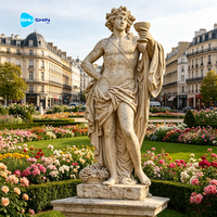 Statue de Dionysos en marbre blanc grec grandeur nature pour jardin extérieur