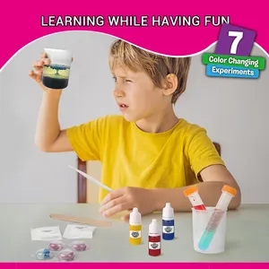 아이 교육 선물 장난감 학습 더 과학 지식 diy 재미 컬러 텍스트 과학 키트 색상 변경 실험