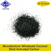 Charbon actif granulaire de coque de noix de coco décarbonisé, pureté 99,99 %, certifié ISO 9001 pour l'air, les déchets chimiques et les gaz d'échappement