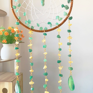 <span class=keywords><strong>Atrapasueños</strong></span> Bohemio <span class=keywords><strong>de</strong></span> Aventurina Verde y Cristal <span class=keywords><strong>de</strong></span> Citrino, Hecho a Mano, Piedra Curativa, Decoración <span class=keywords><strong>de</strong></span> Pared para el Hogar y Regalo Espiritual - Product Image 5