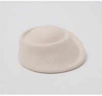 Chapeau Pillbox en Laine pour Femme Style Hepburn Élégant Raffiné Créateur de Niche Automne Hiver Mariage Cérémonie