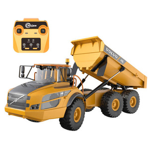 Kippmulden-LKW DoubleE E591-003 Lizenzierter Volvo A40G Knickgelenkter Dumper 2.4G 1:20 6x6 Metall RC Bau-Muldenkipper - Product Image 4