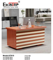 Ekintop Vente Directe Usine Promotion Chaude Table de Bureau en Bois Exécutive Pas Chère